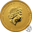 Australia, 5 dolarów, 2011, Rok Królika, 1/20 oz Au