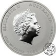 Australia, 50 centów, 2008, Rok Myszy, kolorowana, 1/2 uncji srebra