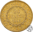 Francja, 20 franków, 1848 A