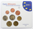 Niemcy, 5 x zestaw monet obiegowych euro, 2004, mennice - A/D/F/G/J