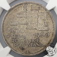 II RP, 5 złotych, 1930, Sztandar, NGC MS62