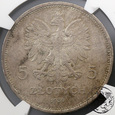 II RP, 5 złotych, 1930, Sztandar, NGC MS62