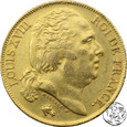 Francja, 20 franków, 1817 A, Ludwik XVIII