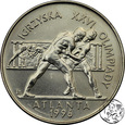 III RP, 2 złote, 1995, Ig. XXVI Olimpiady Atlanta 1996 - zapaśnicy