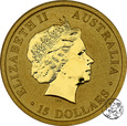 Australia, 15 dolarów, 2013, 1/10 uncji złota, Kangur