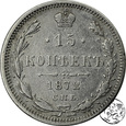Rosja, 15 kopiejek, 1872