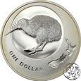 Nowa Zelandia, dolar, 2009, Kiwi, uncja srebra