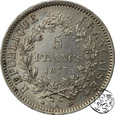 Francja, 5 franków, 1877 A