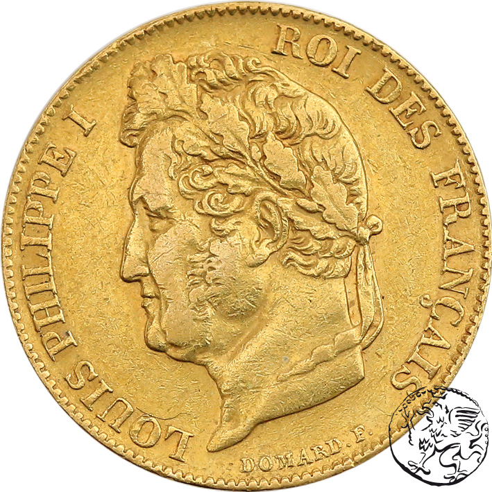 Francja, 20 franków, 1845 W - Lille