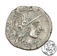 Republika Rzymska, denar, M. Atilius Saranus, 148 p.n.e, Rzym