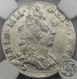 Skandynawia, Dania, 8 skillingów, 1700, Fryderyk IV, NGC AU 58