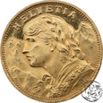 Szwajcaria, 20 franków, 1926 B, rzadka