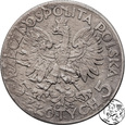 II RP, 5 złotych, 1932, głowa kobiety ze znakiem 