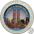 USA, 1 dolar, 2002, Remember our Heroes, kolorowany, uncja