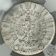 II RP, 5 złotych, 1938, Piłsudski, NGC MS 62