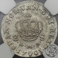 Skandynawia, Dania, 8 skillingów, 1701, Fryderyk IV, NGC MS 63