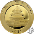 Chiny, 50 juanów, 2011, 1/10 uncji, Panda Wielka