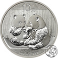 Chiny, 10 yuan, 2009, Panda, uncja srebra