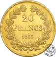 Francja, 20 franków, 1833 B, Rouen @