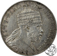 Etiopia , 1 birr, 1889, Manelik II 