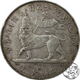 Etiopia , 1 birr, 1889, Manelik II 