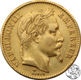 Francja, 20 franków, 1867 BB