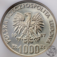 PRL, 1000 złotych, 1987, Kazimierz Wielki PRÓBA, NGC PF 64