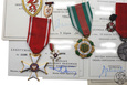 Polska, PRL - zestaw medali + dokumenty + miniaturki