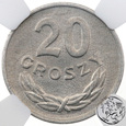 PRL, 20 groszy, 1962, NGC MS 65