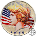 USA, 1 dolar, 1922, kolorowana
