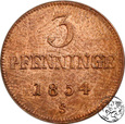 Niemcy, Wismar, 3 pfennig, 1854 S