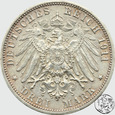Niemcy, Wirtembergia, 3 marki 1911 F