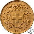 Szwajcaria, 20 franków, 1922