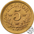 Szwecja, 5 koron, 1901
