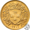 Szwajcaria, 20 franków, 1911 B
