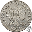 II RP, 5 złotych, 1936, Żaglowiec