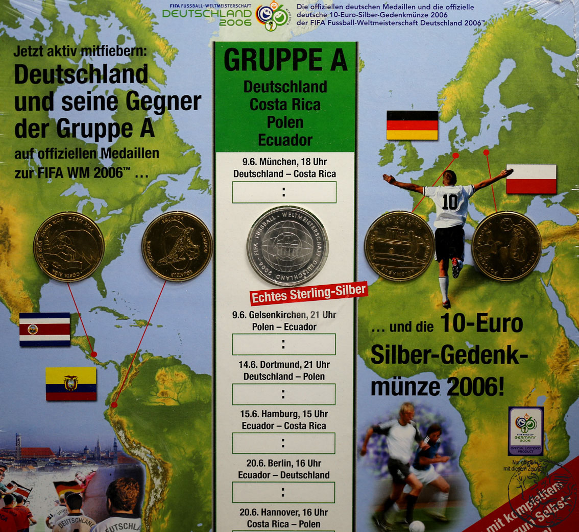 Niemcy, 10 euro, FIFA 2006, zestaw