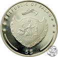 Palau, 5 dolarów, 2012, Czterolistna koniczyna, uncja srebra