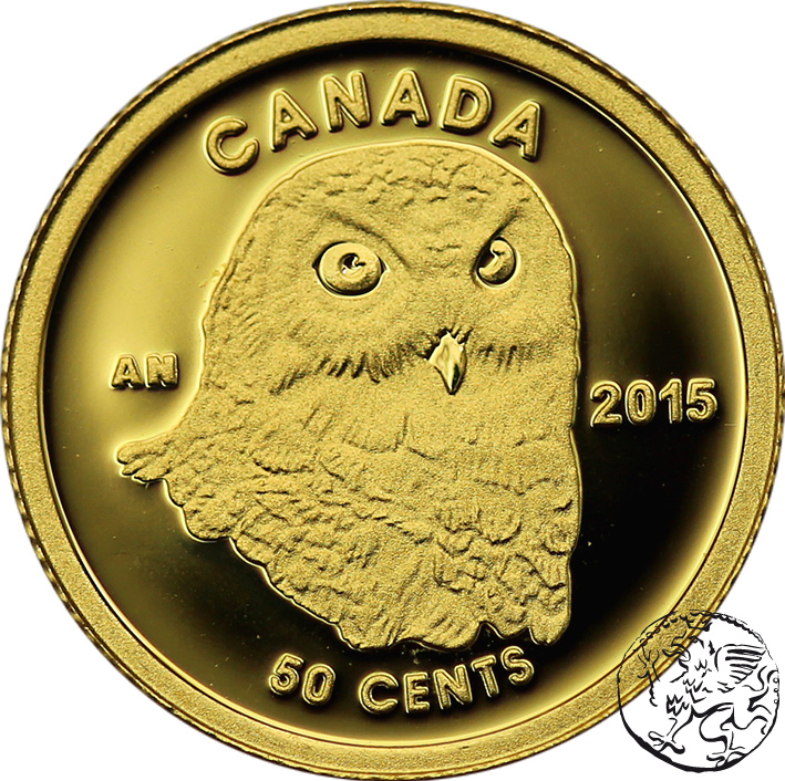 NMS, Kanada, 50 centów, 2015, Sowa śnieżna
