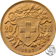 Szwajcaria, 20 franków, 1927 B