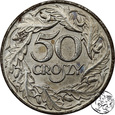 GG, 50 groszy, 1938, ze znakiem niklowana