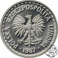PRL, 1 złoty, 1987 - Lustrzanka