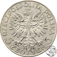 II RP, 5 złotych, 1934,  głowa kobiety