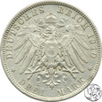 Niemcy, Bawaria, 3 marki 1910