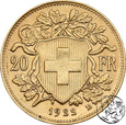Szwajcaria, 20 franków, 1922 B
