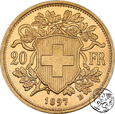 Szwajcaria, 20 franków, 1897 B