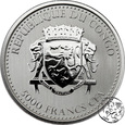 Kongo, 5000 franków, 2019, Goryl, uncja srebra