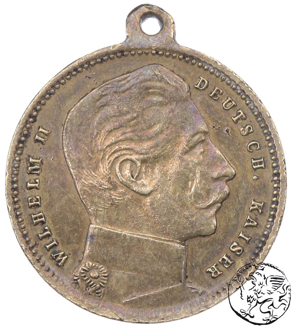 Niemcy, medalik, Wilhelm II, Deutsch Kaiser