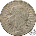 II RP, 10 złotych, 1932, głowa kobiety, bez znaku