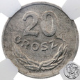 PRL, 20 groszy, 1962, NGC MS 64